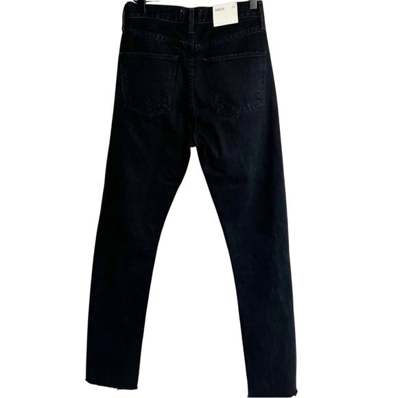 AGOLDE CHERIE HIGH RISE STRAIGHT DISTORTION BLACK JEANS SIZE 24 BRAND NEW - Picture 2 of 5